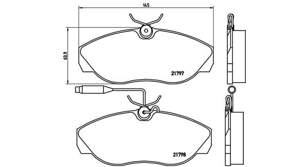 MAGNETI MARELLI Комплект тормозных колодок, дисковый тормоз 363700423068